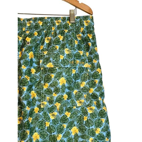 Le Club Men Palm Leaf Print Swim Shorts Elastic Waistband SZ XXL Multicolor NWT - Picture 8 of 10
